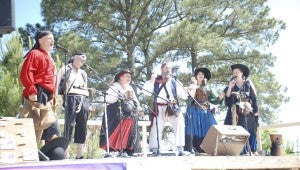 JONATHAN ROWE | CONTRIBUTED YO-HO: On Saturday, the Motley Tones, a group of pirate singers, performed pirate songs and sea chanteys for area residents at Pirates on the Pungo in Belhaven.  