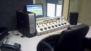 JOHNNY JONES | CONTRIBUTED SIGNAL: The control room of 98.3 the Bridge radio station. 