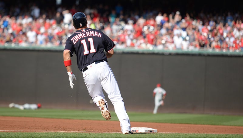 Washington Nationals' first baseman Ryan Zimmerman opens his home