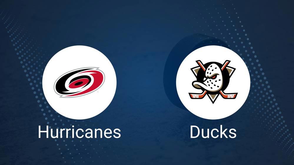 Where to Watch Carolina Hurricanes vs. Anaheim Ducks on TV or Streaming Live - January 12